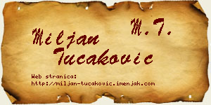 Miljan Tucaković vizit kartica